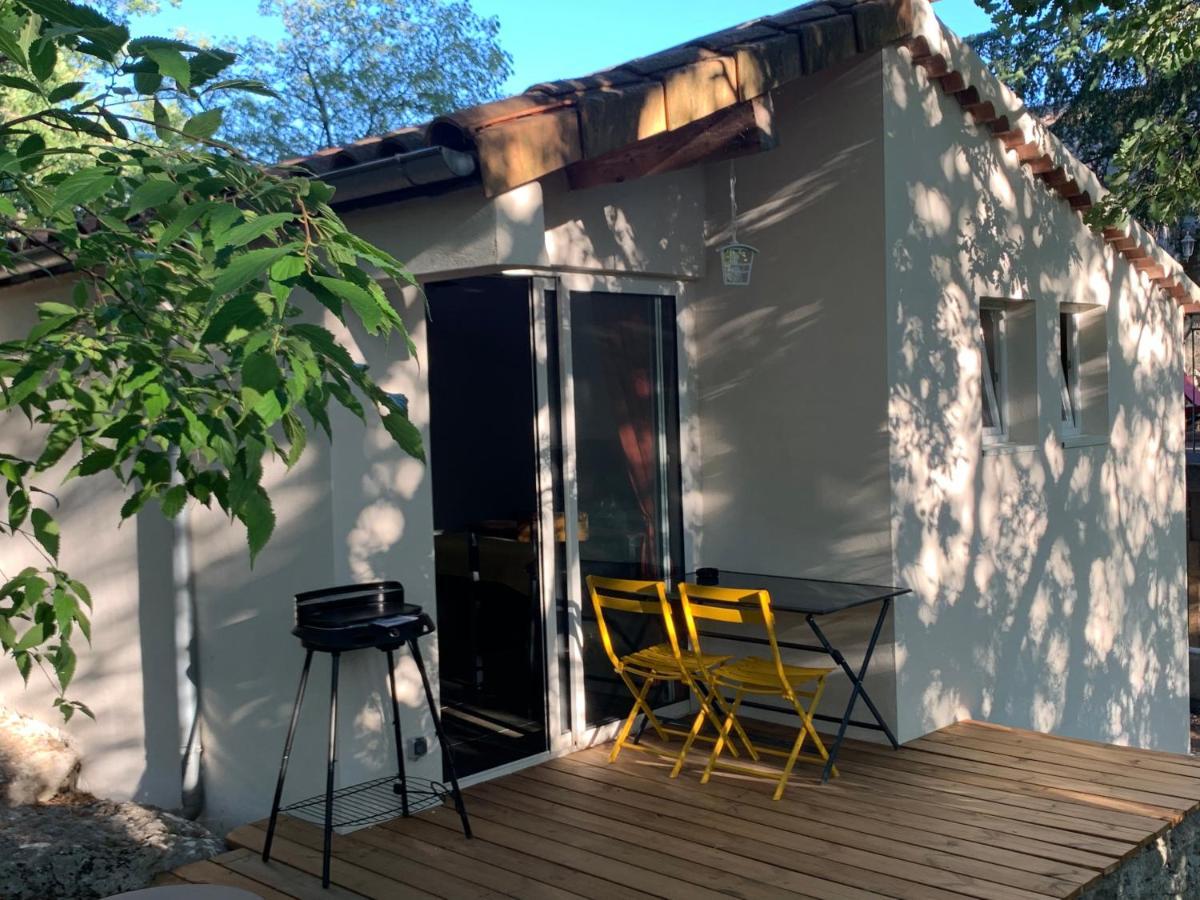 Le Mazet, Studio Avec Terrasse Et Acces Piscine Saint Alban Auriolles ภายนอก รูปภาพ