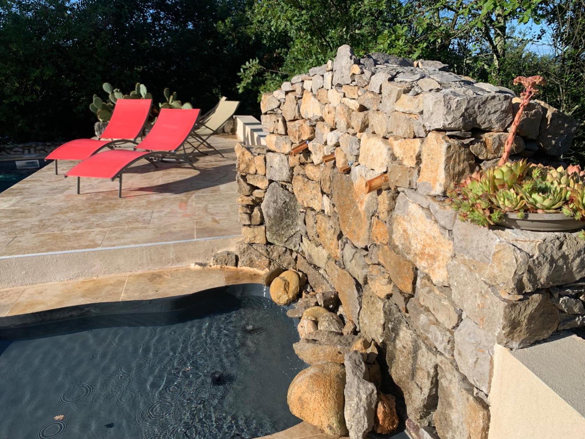 Le Mazet, Studio Avec Terrasse Et Acces Piscine Saint Alban Auriolles ภายนอก รูปภาพ