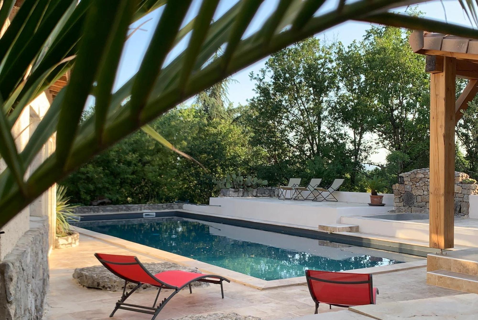 Le Mazet, Studio Avec Terrasse Et Acces Piscine Saint Alban Auriolles ภายนอก รูปภาพ